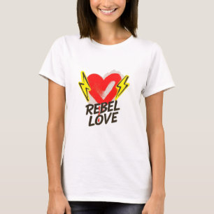 Rebelse liefde – Edgy Valentijnsdag T-shirt