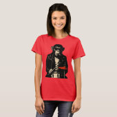 Rebelstrommende chimpansee t-shirt (Voorkant volledig)