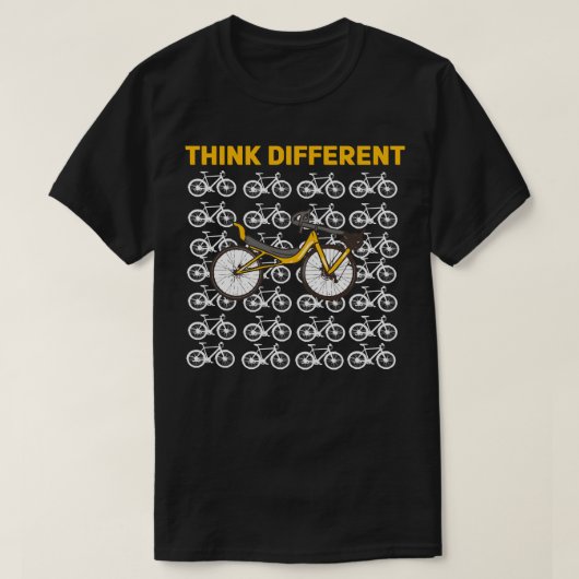 Rebent Bike denkt anders T-shirt (Design voorkant)