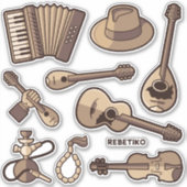 Rebetiko iconen Sticker Set (Voorkant)