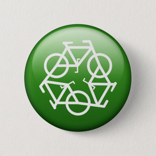 ReBicycle Green Ronde Button 5,7 Cm (Voorkant)