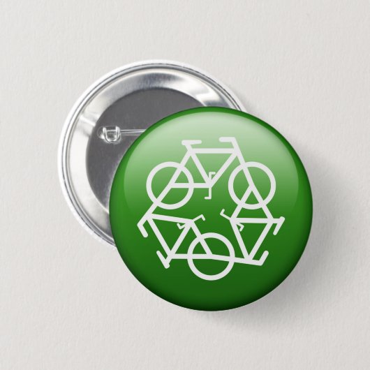 ReBicycle Green Ronde Button 5,7 Cm (Voorkant /achterkant)