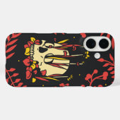 Rebirth Bloom – Skull & Flora Contrast Case-Mate iPhone Case (Achterkant (horizontaal))