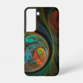 Rebirth Blue Abstract Art Samsung Galaxy Hoesje (Achterkant)