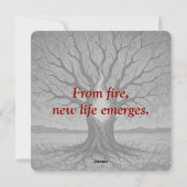 Rebirth In Flames - Surreal Renewal Wenskaart Feestdagenkaart (Achterkant)