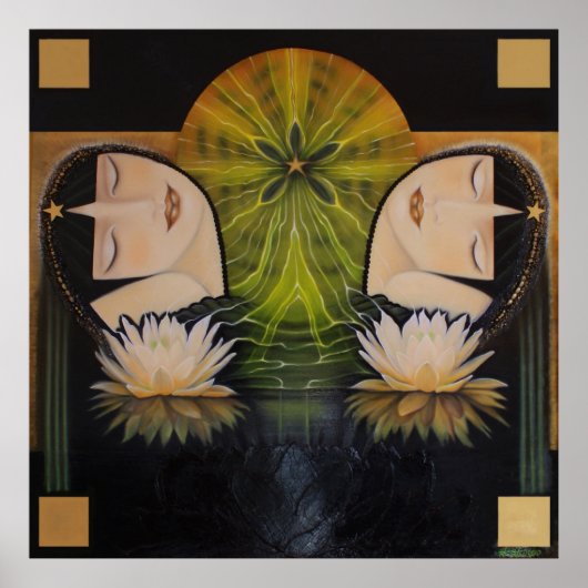 REBIRTH_ schilderij van Adela Stefanov Poster (Voorkant)