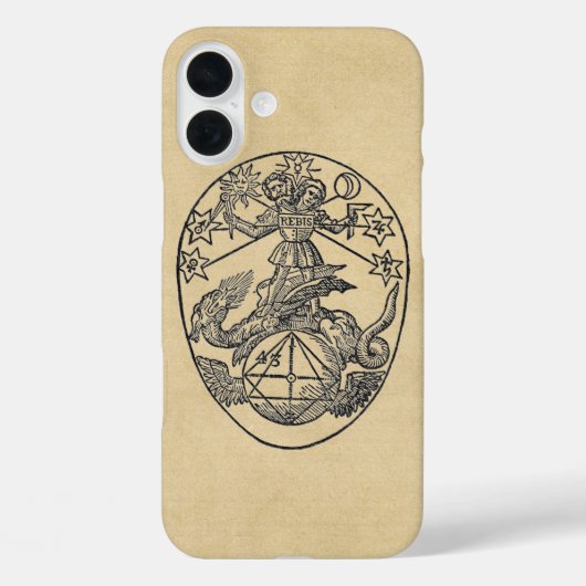 Rebis Hermaphrodite Symbol Sepia Case-Mate iPhone Case (Achterkant)