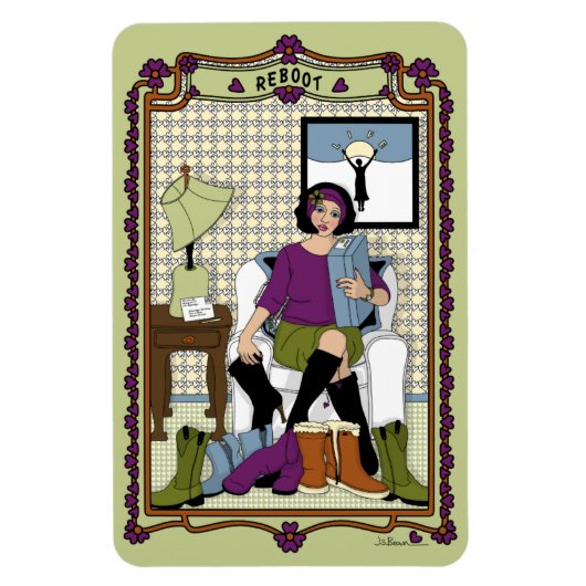 Reboot_A_4x6 koelkast Magneet (Verticaal)