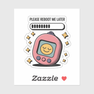 Reboot Me Later - Y2K Esthetische Sticker