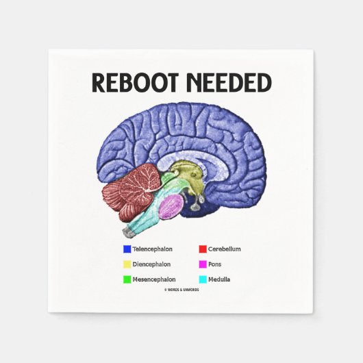 Reboot Noed Brain Anatomy Geek Humor Servet (Voorkant)