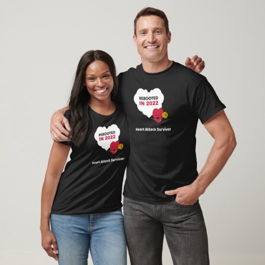 Rebooted in 2022 Heart Attack Survivor T-shirt (Unisex)
