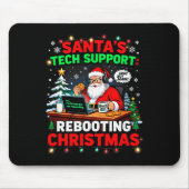 Rebooting Funny Santa's Tech Suprt Christmas Compu Muismat (Voorkant)