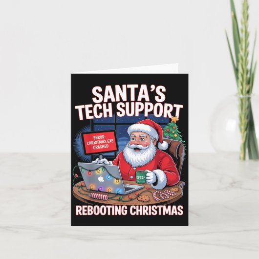 Rebooting Support Santa Tech s Joke Kaart (Voorkant)