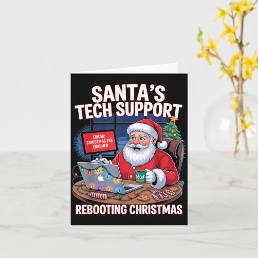 Rebooting Support Santa Tech s Joke Kaart (Gele Bloem)