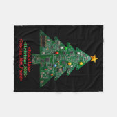 Rebooting The Holidays It Tech Suprt Computer Geek Fleece Deken (Voorkant (Horizontaal))