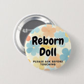Reborn pop Button Alsjeblieft Vraag Voor het Aanra (Voorkant /achterkant)