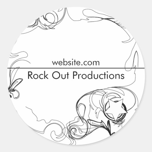 Reborn - Zwart en wit Ronde Sticker (Voorkant)