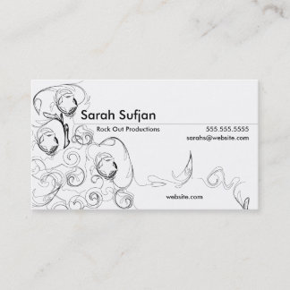 Reborn - zwart & wit visitekaartje