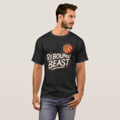 Rebound Beast Basketbal Competitieve Speler - T-shirt (Voorkant volledig)