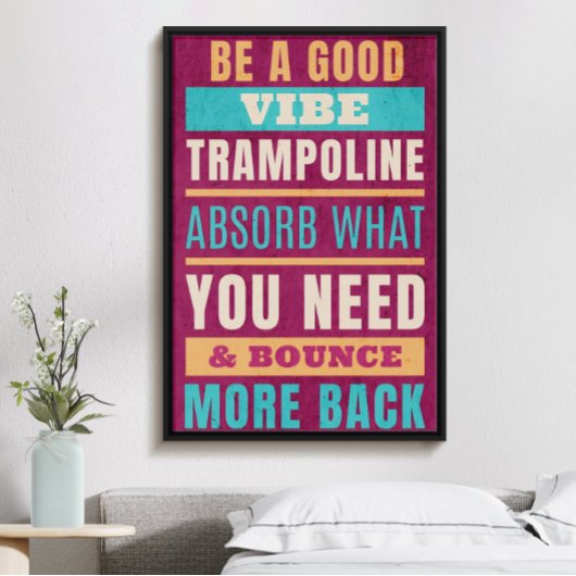 Rebound positieve energie, mooi inspirerend poster