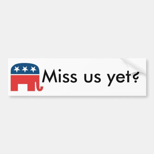 Rebuplicanslogo, Miss ons? Bumpersticker (Voorkant)