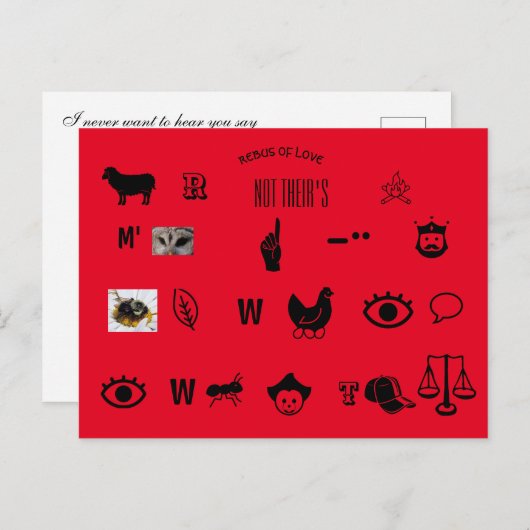 Rebus Puzzel Briefkaart Backstreet (Voorkant / Achterkant)