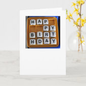 Rebussen: Gelukkige Verjaardag Kaart (Gele Bloem)