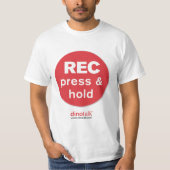 REC - druk en greep T-shirt (Voorkant)
