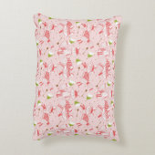 Rec Pillow Pink Foxes Baby Birth Info Aanpassen Accent Kussen (Achterkant (Verticaal))