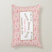Rec Pillow Pink Foxes Baby Birth Info Aanpassen Accent Kussen (Voorkant(Verticaal))