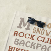 Rec Word Art Neutrals Summer Persoonlijk Strandlaken (In situ)