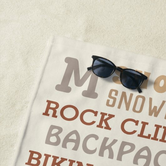 Rec Word Art Neutrals Summer Persoonlijk Strandlaken (In situ)