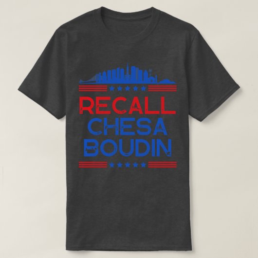 Recall Chesa Boudin San Francisco District Attorne T-shirt (Design voorkant)