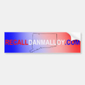 Recall Dan Malloy Bumpersticker (Voorkant)