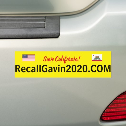 Recall Gavin Newsom 2020 Bumpersticker (Op auto)