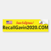 Recall Gavin Newsom 2020 Bumpersticker (Voorkant)