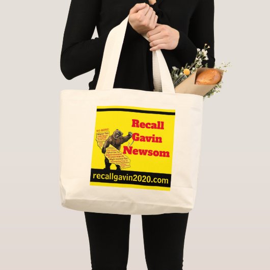 Recall Gavin Newsom Grote Tote Bag (Voorkant (product))