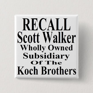 Recall Gouverneur Scott Walker Corporate Minion Vierkante Button 5,1 Cm
