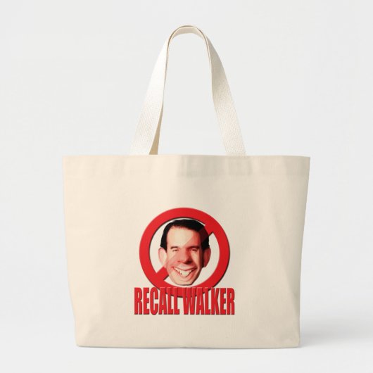 Recall Gouverneur Scott Walker Grote Tote Bag (Voorkant)