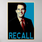Recall Gouverneur Scott Walker Poster (Voorkant)