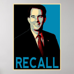 Recall Gouverneur Scott Walker Poster
