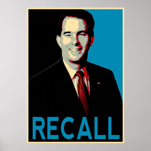 Recall Gouverneur Scott Walker Poster (Voorkant)