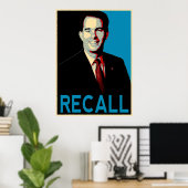 Recall Gouverneur Scott Walker Poster (Thuiskantoor)