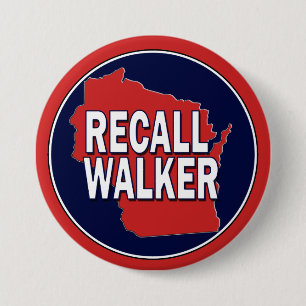 Recall Gouverneur Scott Walker Ronde Button 7,6 Cm