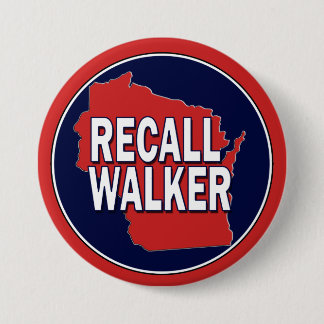 Recall Gouverneur Scott Walker Ronde Button 7,6 Cm