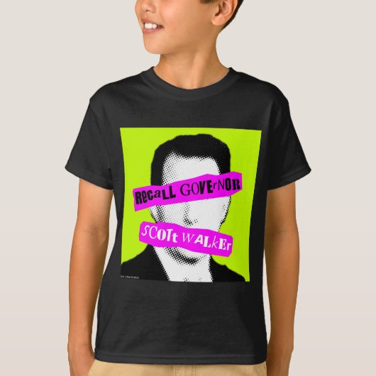 Recall Gouverneur Scott Walker T-shirt (Voorkant)