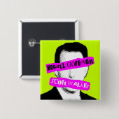 Recall Gouverneur Scott Walker Vierkante Button 5,1 Cm (Voorkant /achterkant)