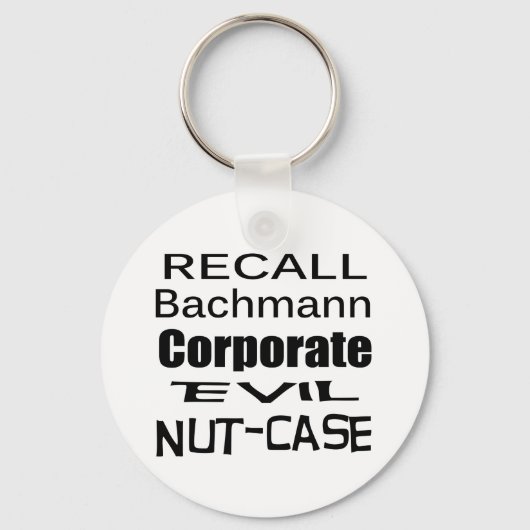 Recall Michele Bachmann Corporate Evil Nut-Hoesje Sleutelhanger (Voorkant)