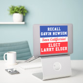 Recall Newsom Elected Larry Elder Save California Sticker (Laptop op bureau)