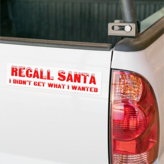 RECALL SANTA BUMPERSTICKER (Op Truck)